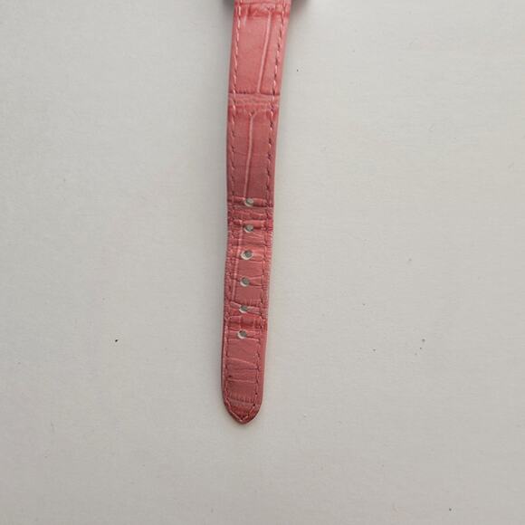 Vintage Watches Pink Rectangle Dial Quartz Watch Modern Art Deco Slim Strap - Picture 5 of 10